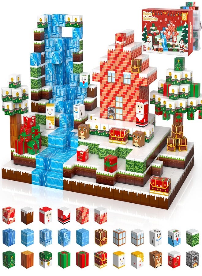 GEVINST 180PCS Magnetic Blocks, Christmas Magnetic Building Blocks Set for Kids Ages 4-8 8-12, STEM Sensory Magnet Cube Tiles for Boys Girls Toddlers 3+, Stocking Stuffers Christmas Toys Gifts - Image 1
